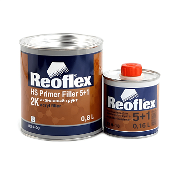 REOFLEX Грунт 2К Акриловый 5+1 серый 0,8л+0,16л